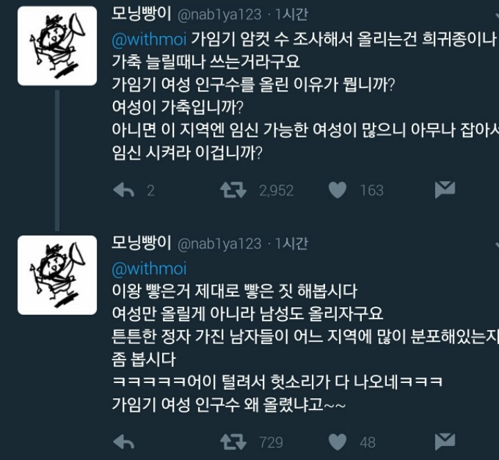행정자치부의 가임기 여성지도에 빡친 트위터리안들.twt | 인스티즈
