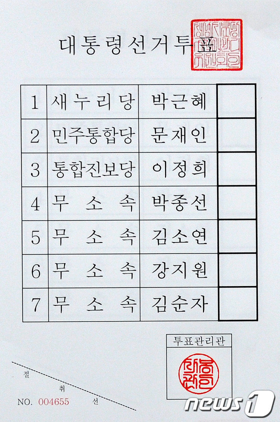 오늘 사전 투표 하신분들중 투표용지 뭘로 하셨나요? | 인스티즈