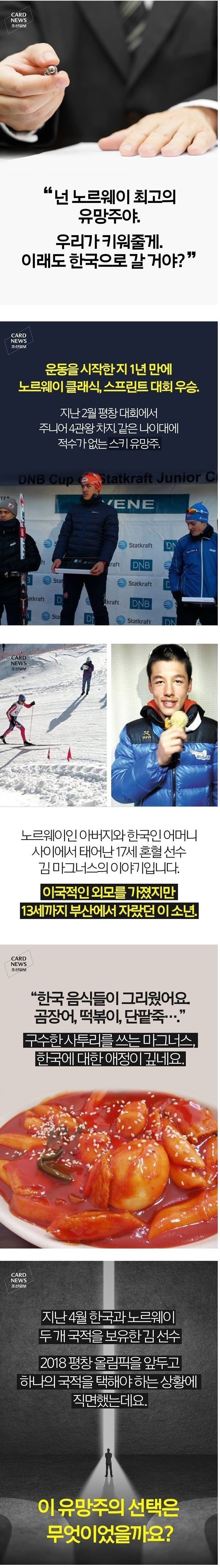 노르웨이를 포기하고 한국을 택한 유망주 | 인스티즈