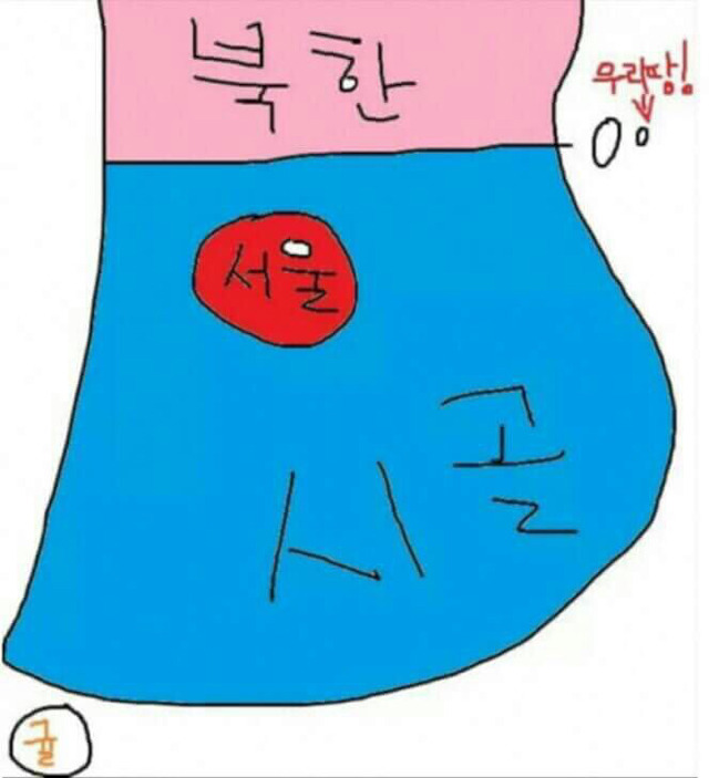 서울 초등학생이 그린 한반도.jpg | 인스티즈