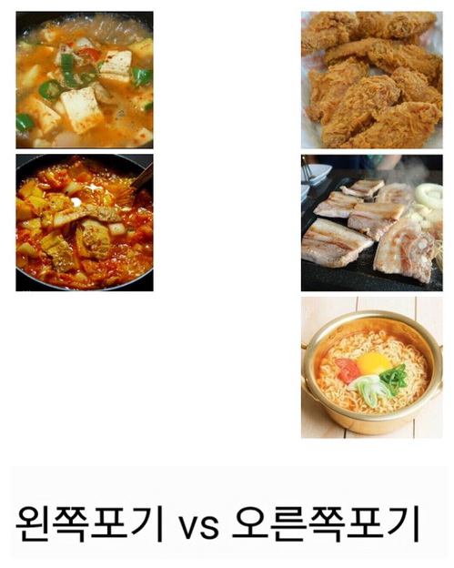 둘 중 하나를 포기 한다면 왼쪽 vs 오른쪽 | 인스티즈