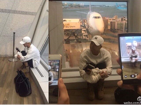 아이돌들이 공항 내부에서 사진 찍히는 모습 | 인스티즈