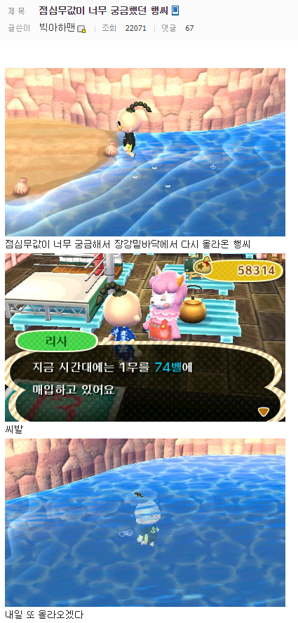 동물의숲에서 존버하는 한국인.jpg | 인스티즈