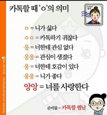 카톡할때 ㅇ의 의미.JPG | 인스티즈